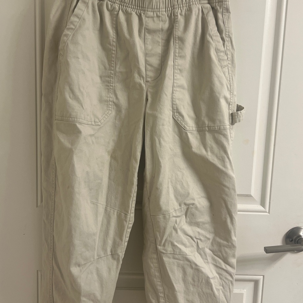 Women Casual Cream Pants